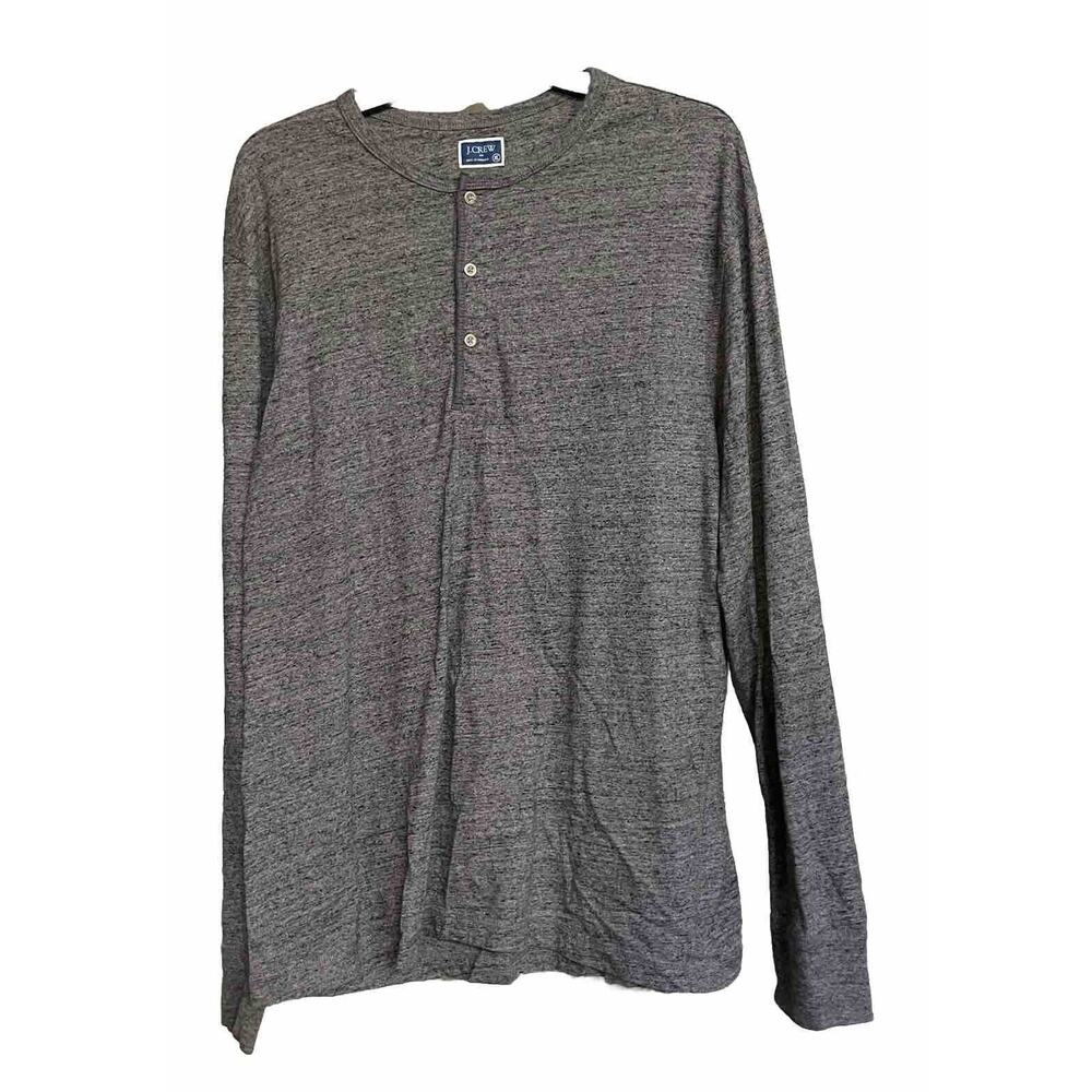 J Crew Shirt Henley Long Sleeve Buttons Casual 100% Cotton Loungewear Mens XL